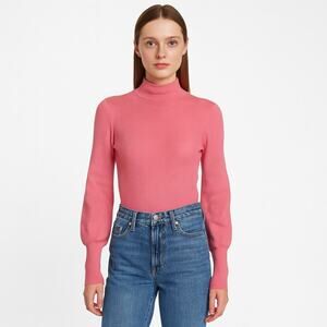 Ryegrass Women's Tie-Back Cutout Long Sleeve Mock Neck Sweater Size XS Pink NWOT